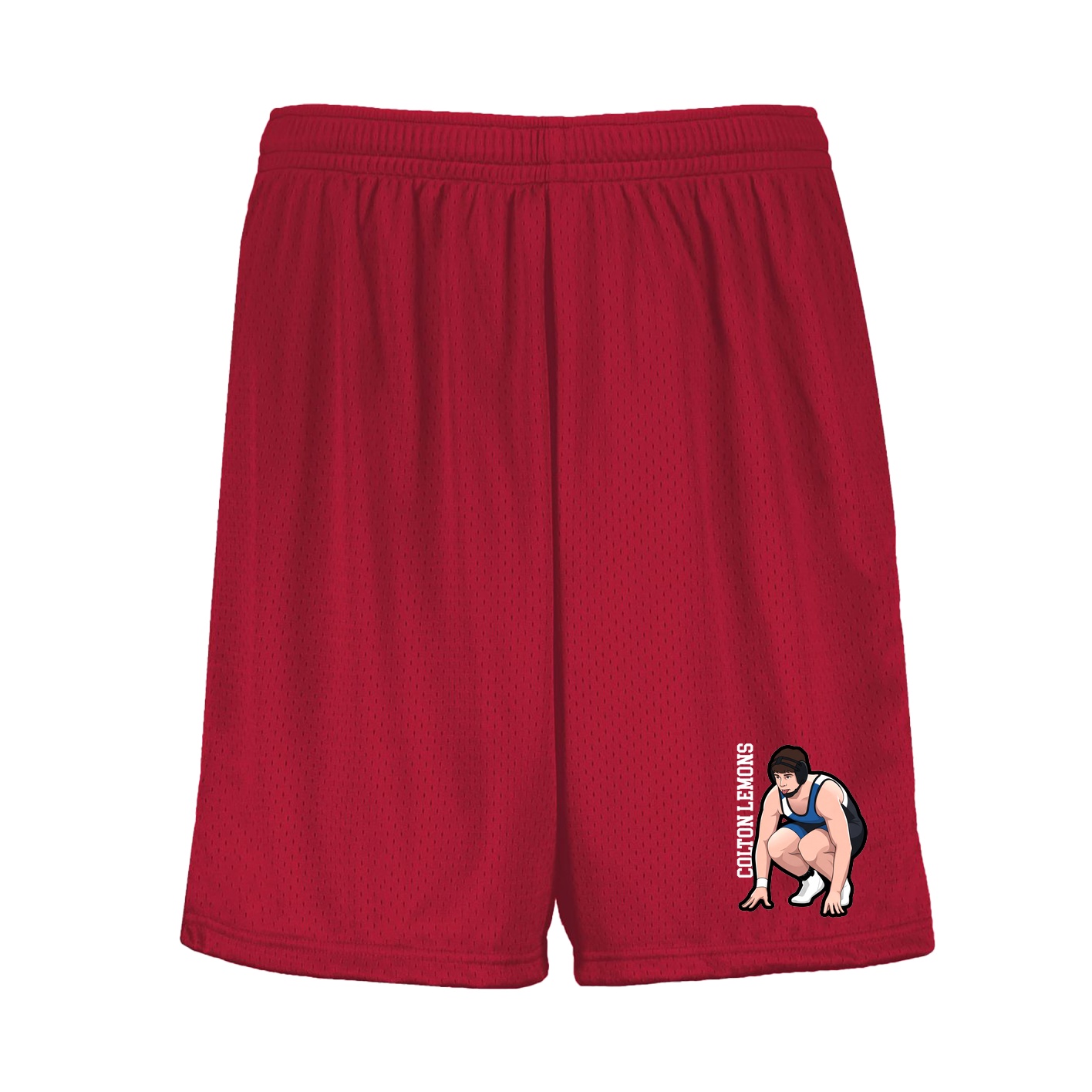 Shorts — Name Vertical in Red