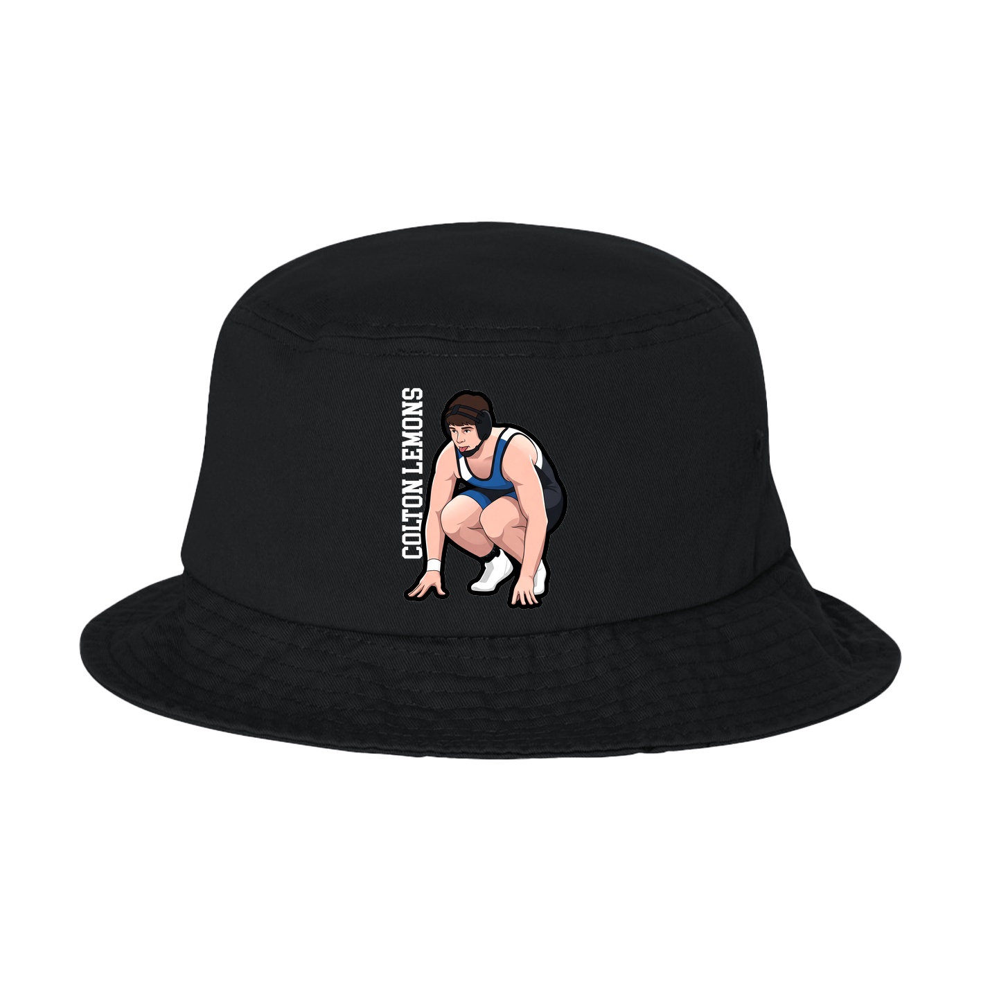 Bucket Cap — Name Vertical in Black