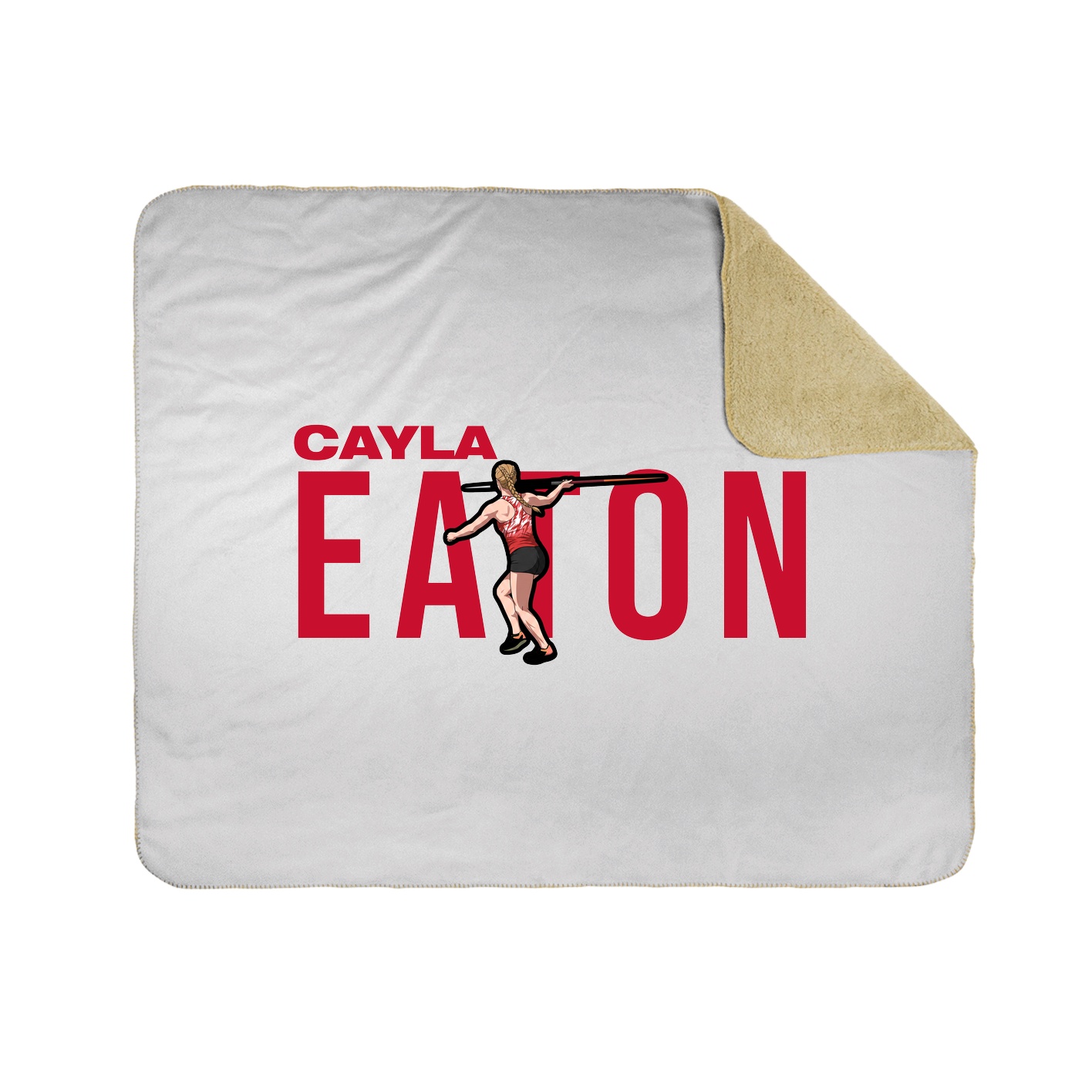 Throw Blanket — Player Name in White