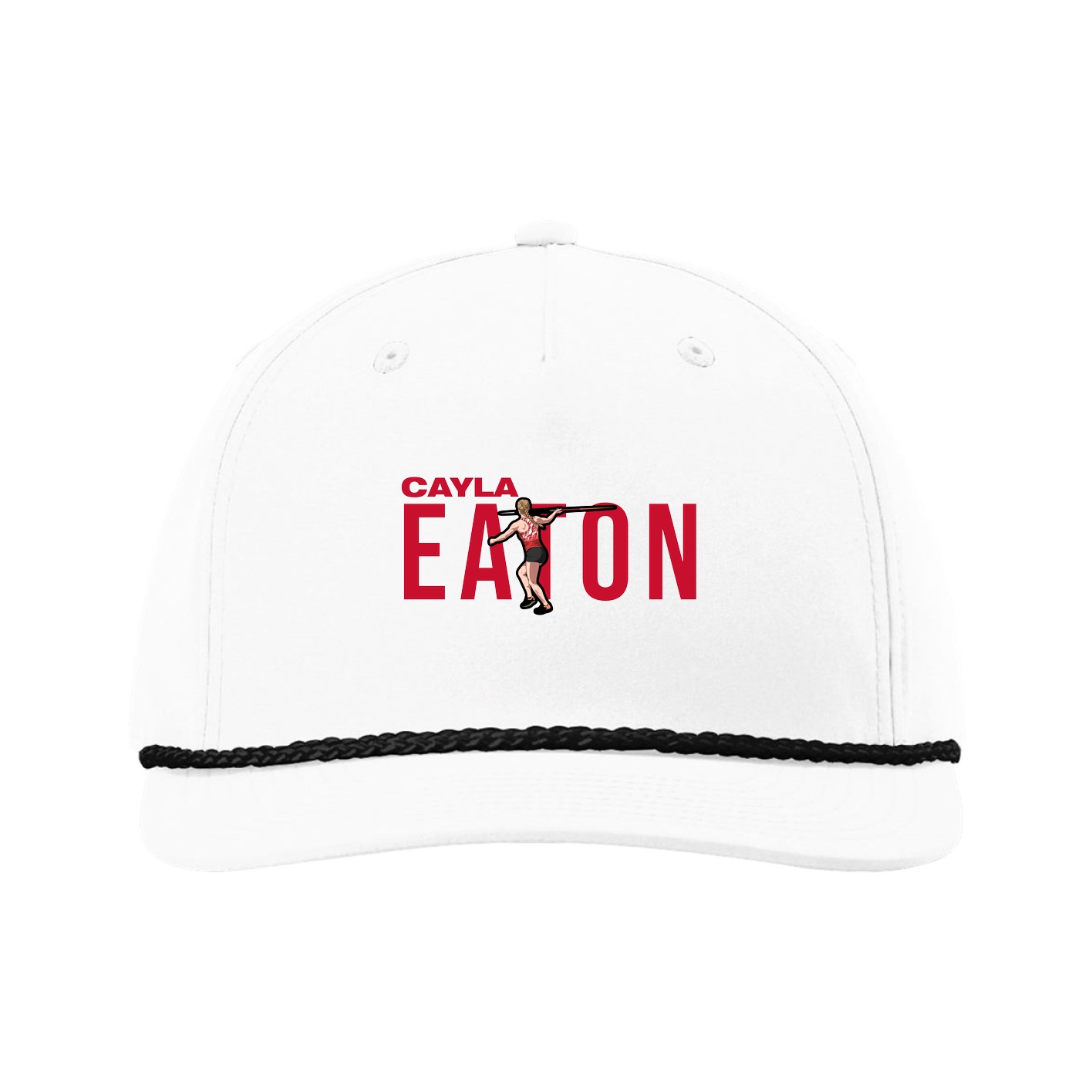 Five-Panel Classic Rope Cap — Player Name in White