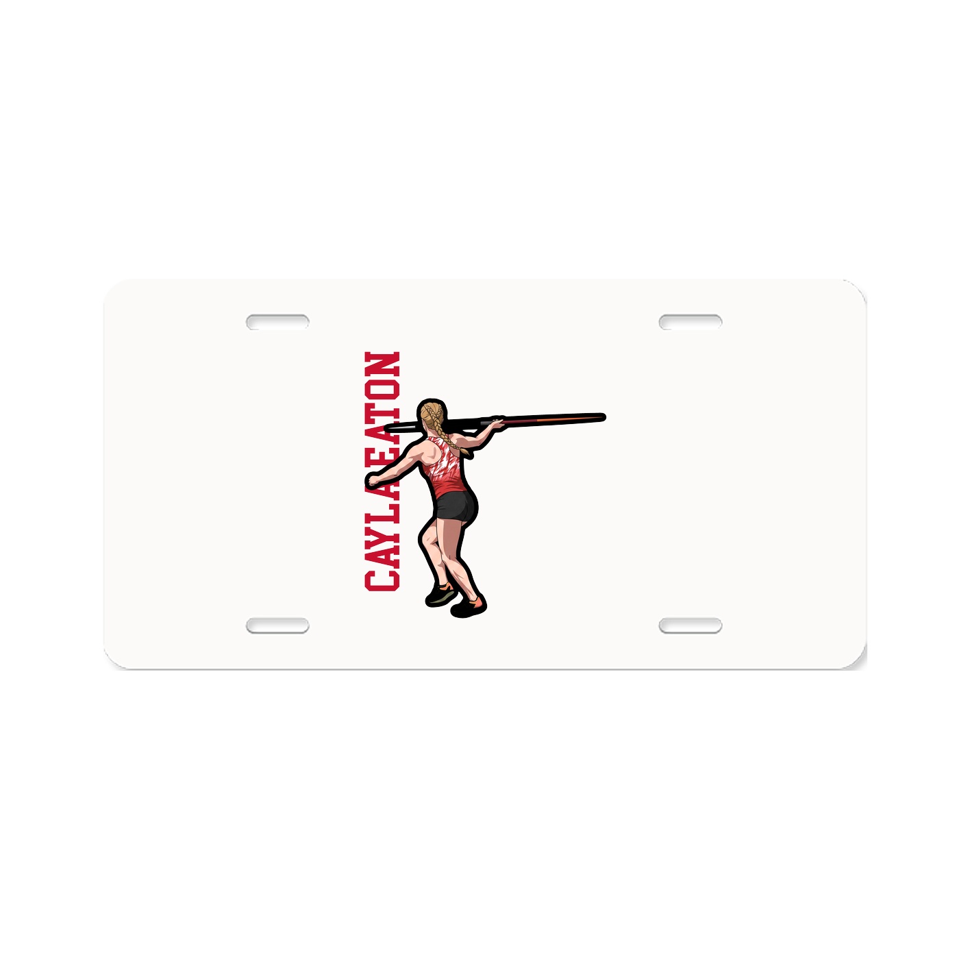 License Plate — Name Vertical in Classic