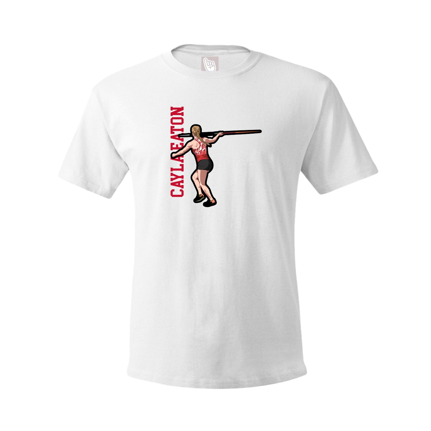Youth Tee — Name Vertical in White