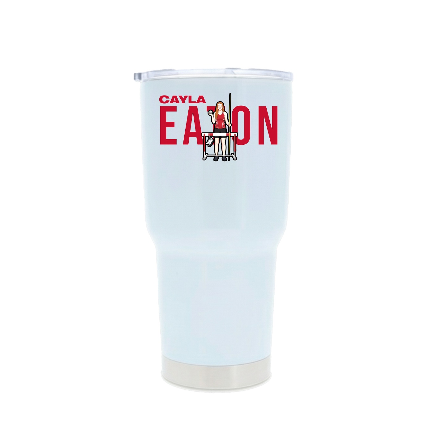 30oz Stainless Steel Tumbler — Player Name in White