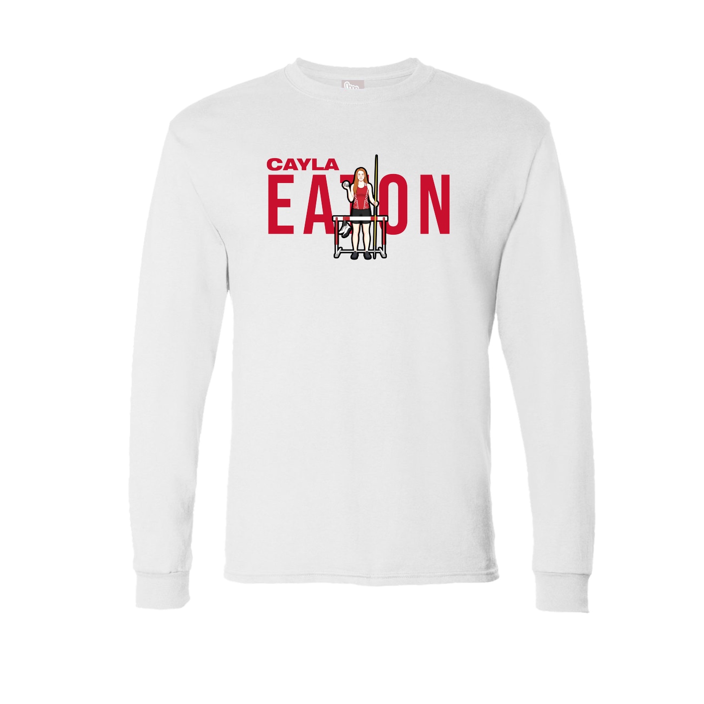 Long Sleeve Tee — Player Name in White