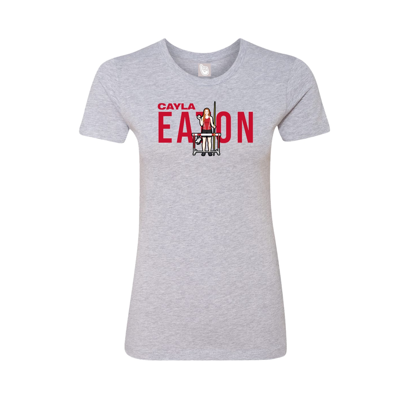 Womens Tee — Player Name in Grey