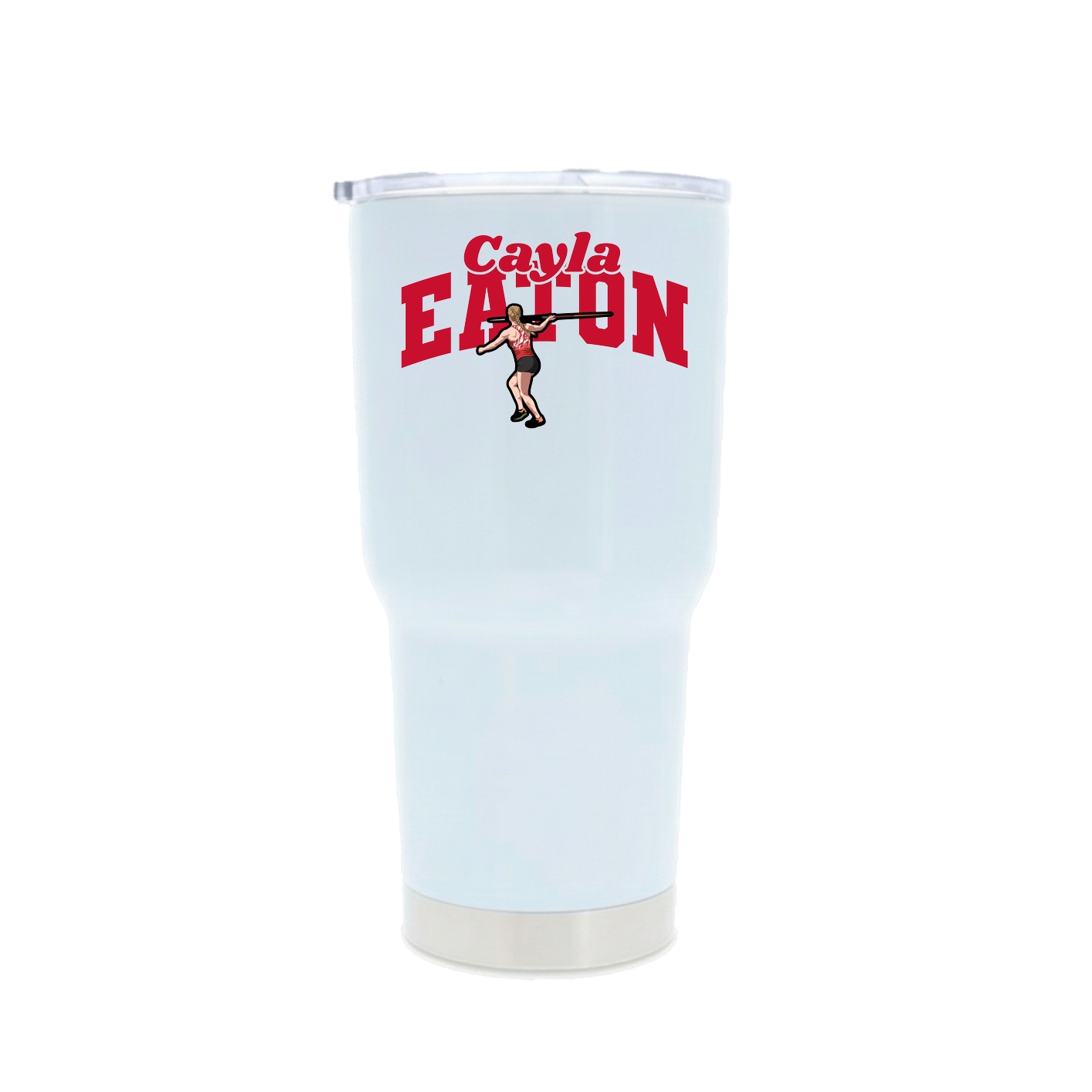 30oz Stainless Steel Tumbler — Signature Arch in White