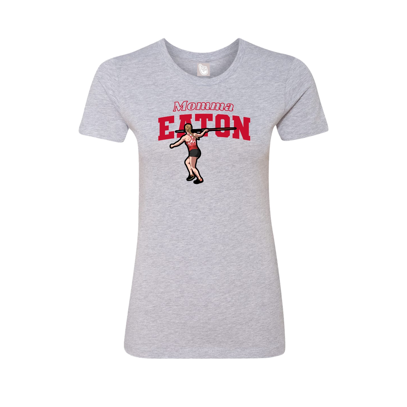 Womens Tee — Mothers Day Block in Grey