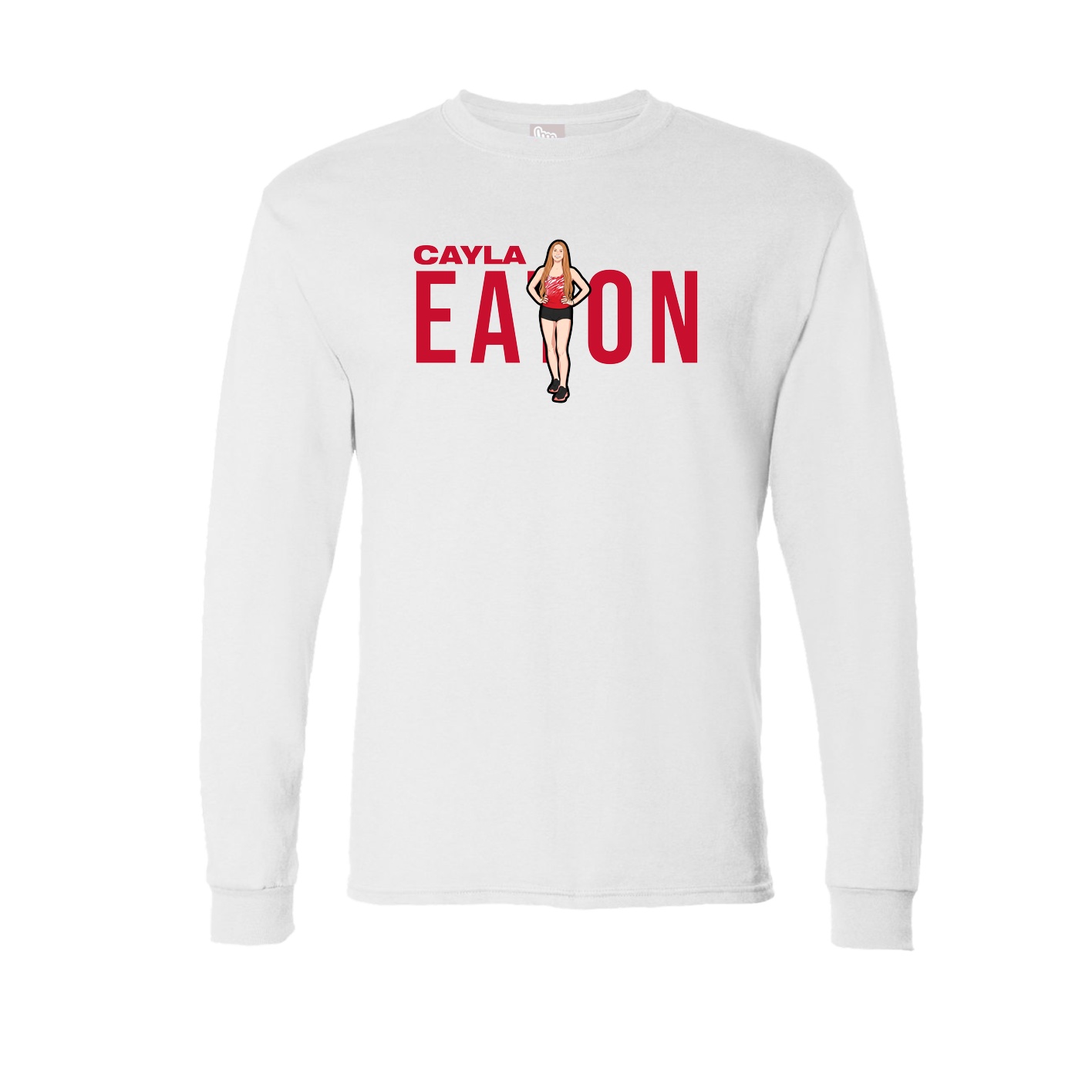 Long Sleeve Tee — Player Name in White