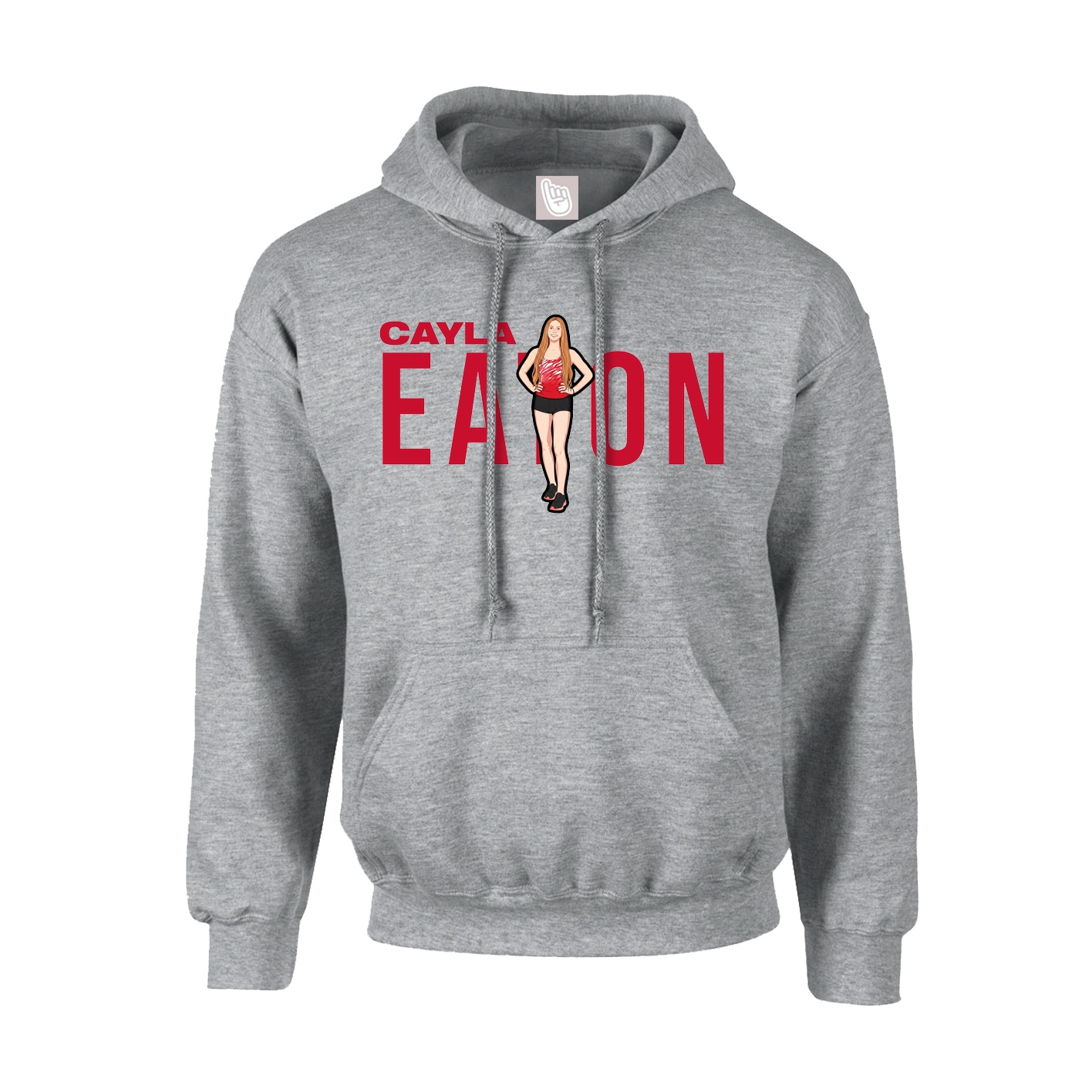 Hoodie — Player Name in Grey