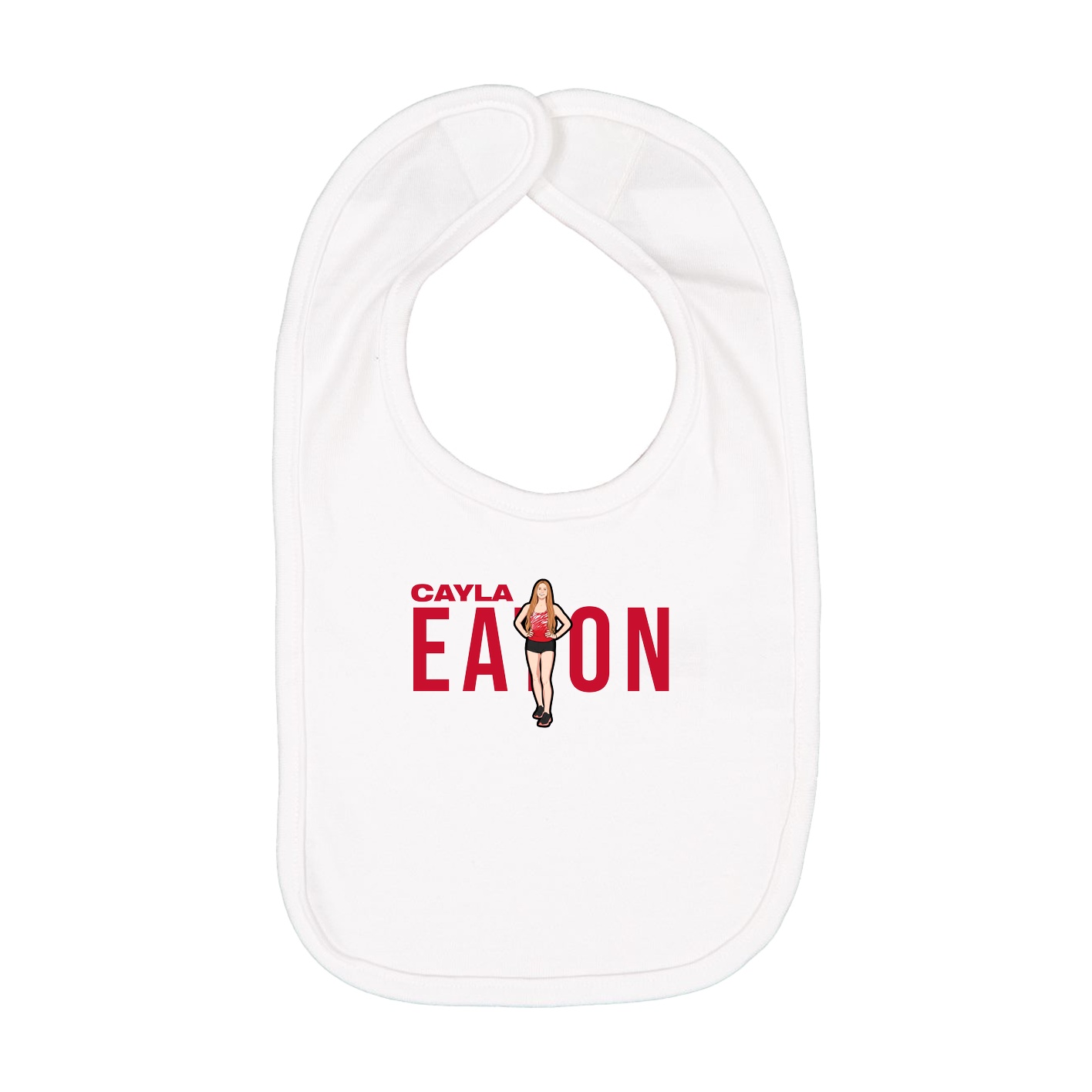 Infant Bib — Player Name in White
