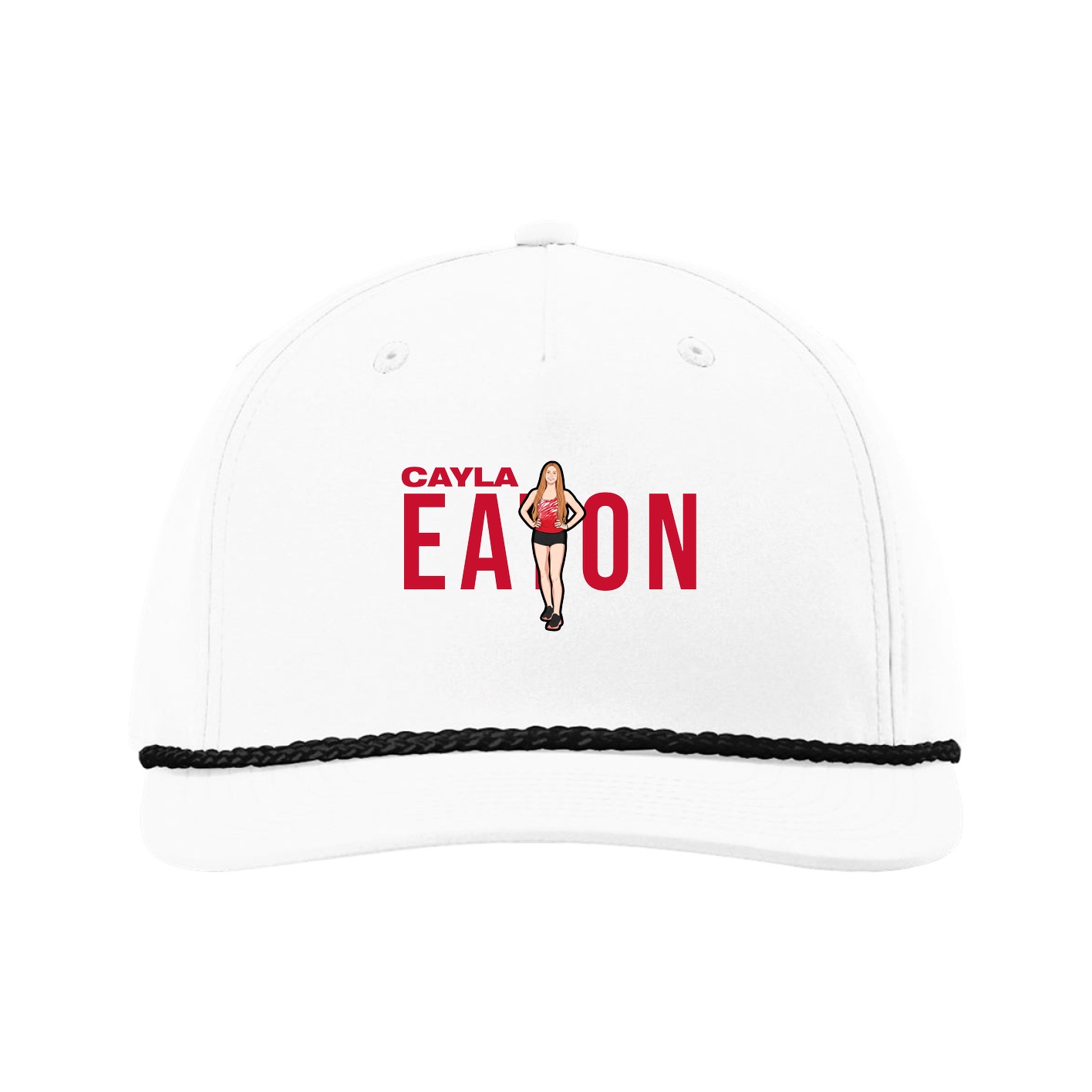 Five-Panel Classic Rope Cap — Player Name in White
