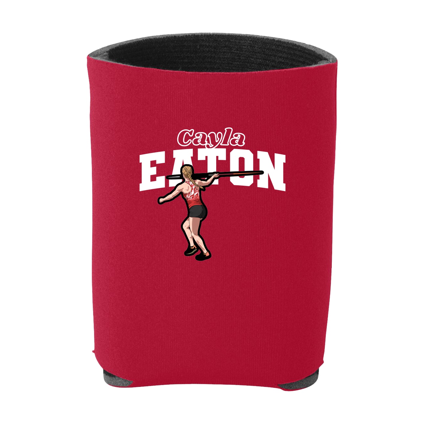 Can Holder — Name Arch in Red