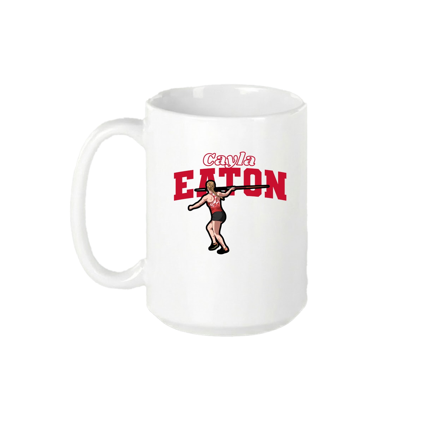 15oz Coffee Mug — Name Arch in White