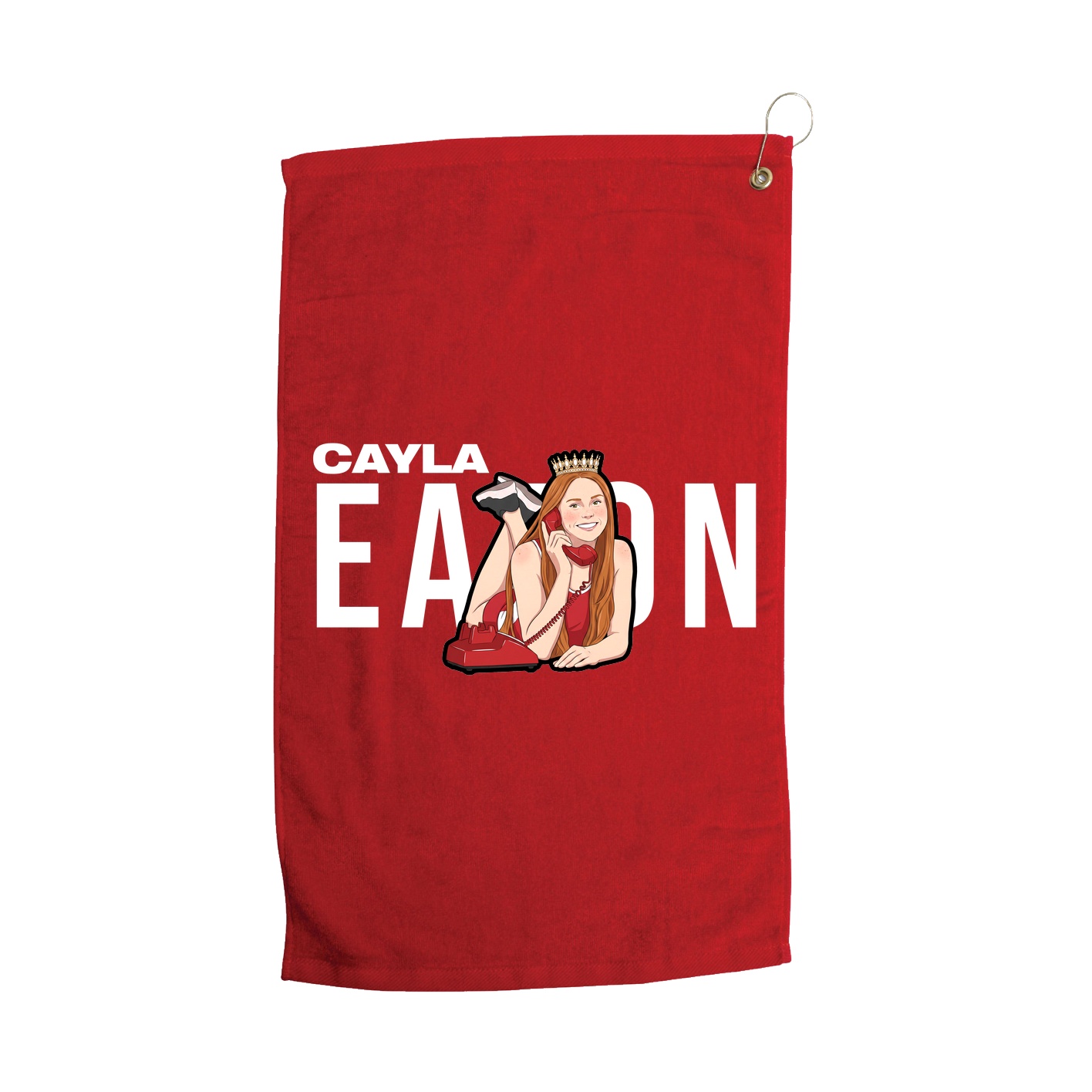 Golf Towel — Player Name in Red