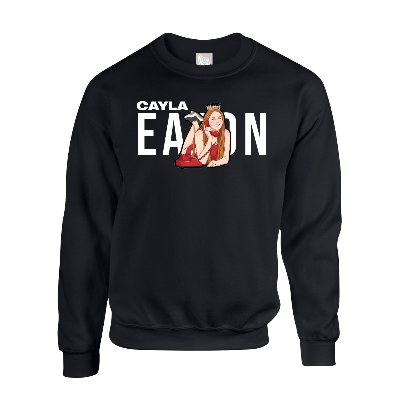 Fleece Crew — Player Name in Black