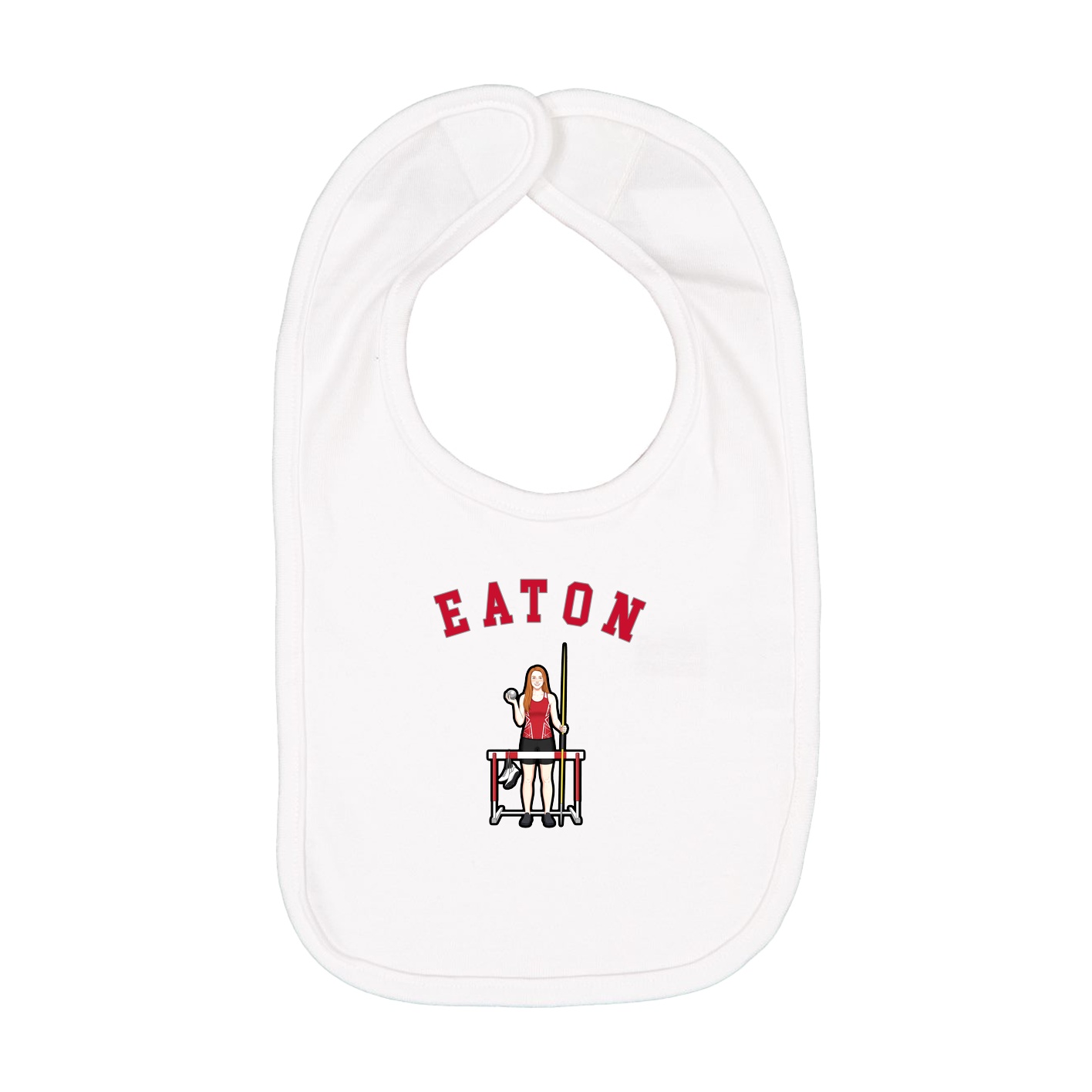 Infant Bib — Shirsey Arch in White