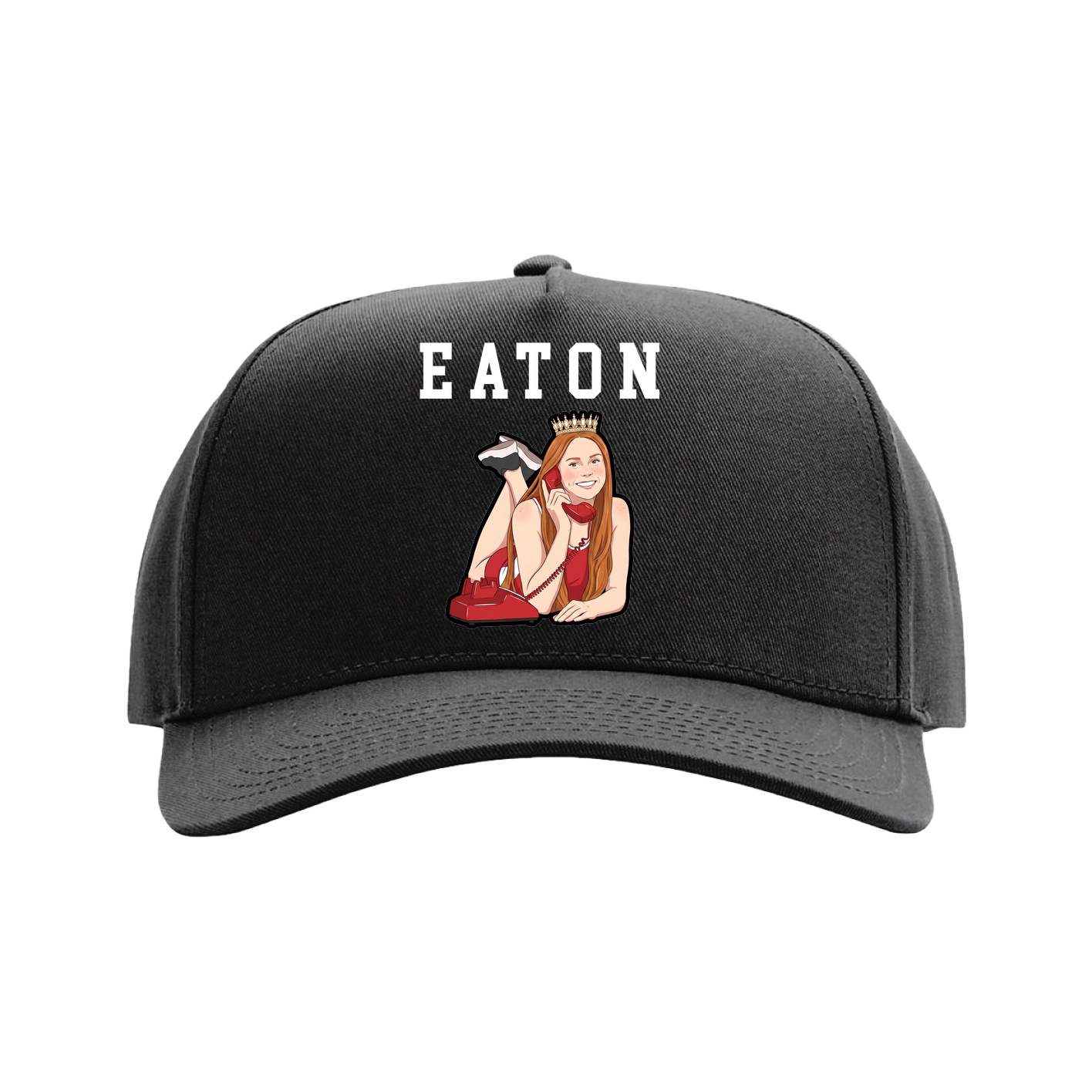 Full Fabric Five-Panel Champ Cap — Shirsey in Black