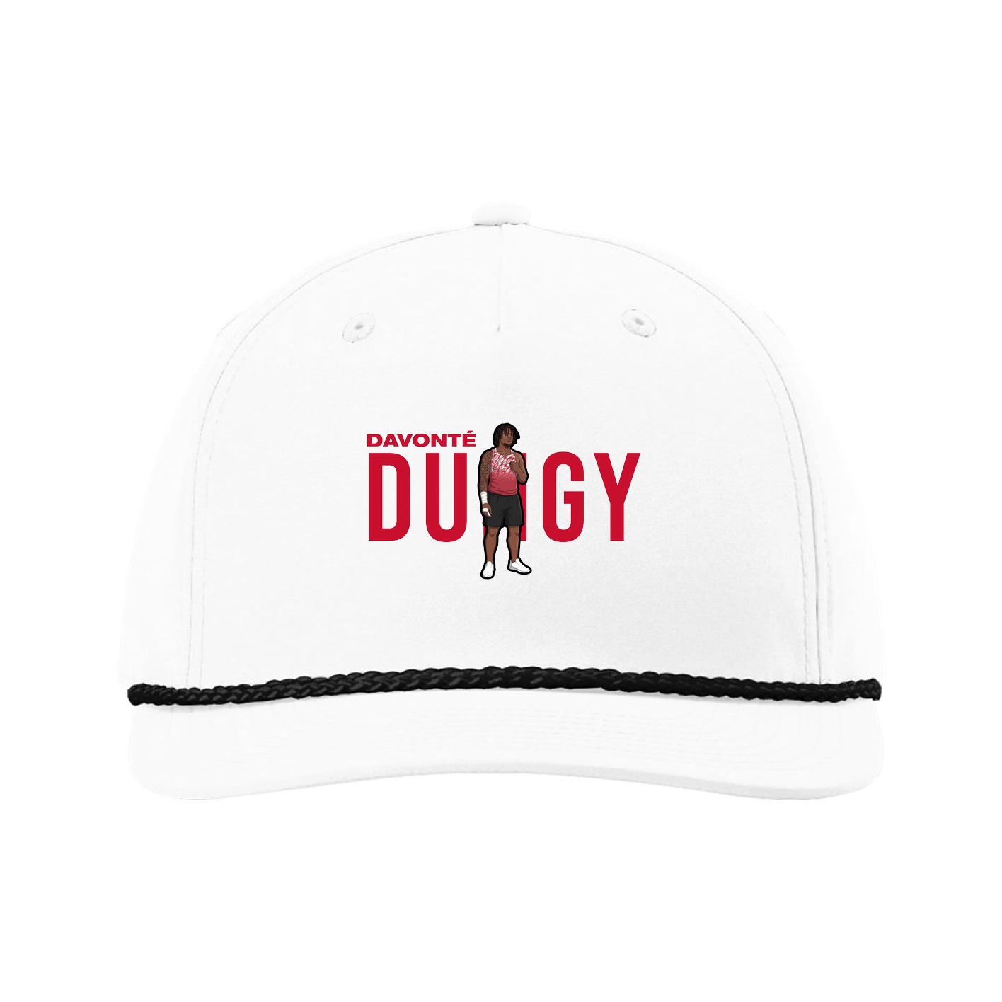 Five-Panel Classic Rope Cap — Player Name in White