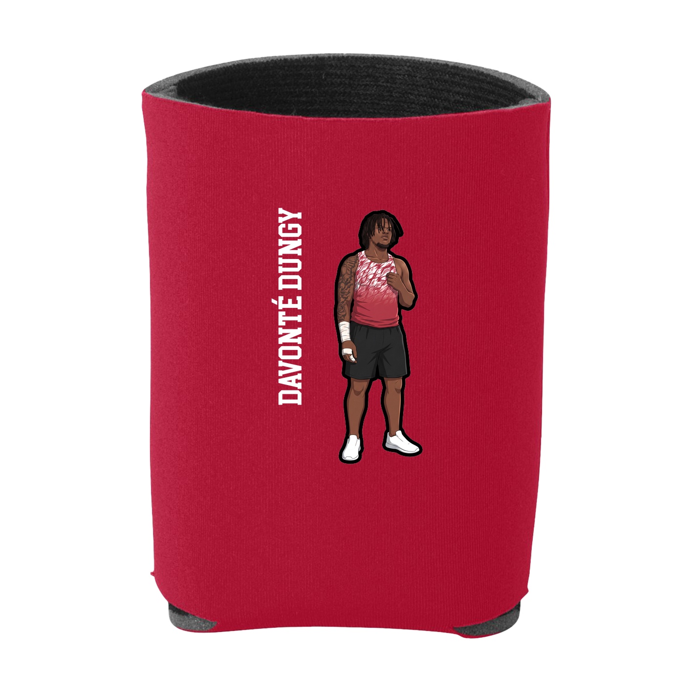 Can Holder — Name Vertical in Red