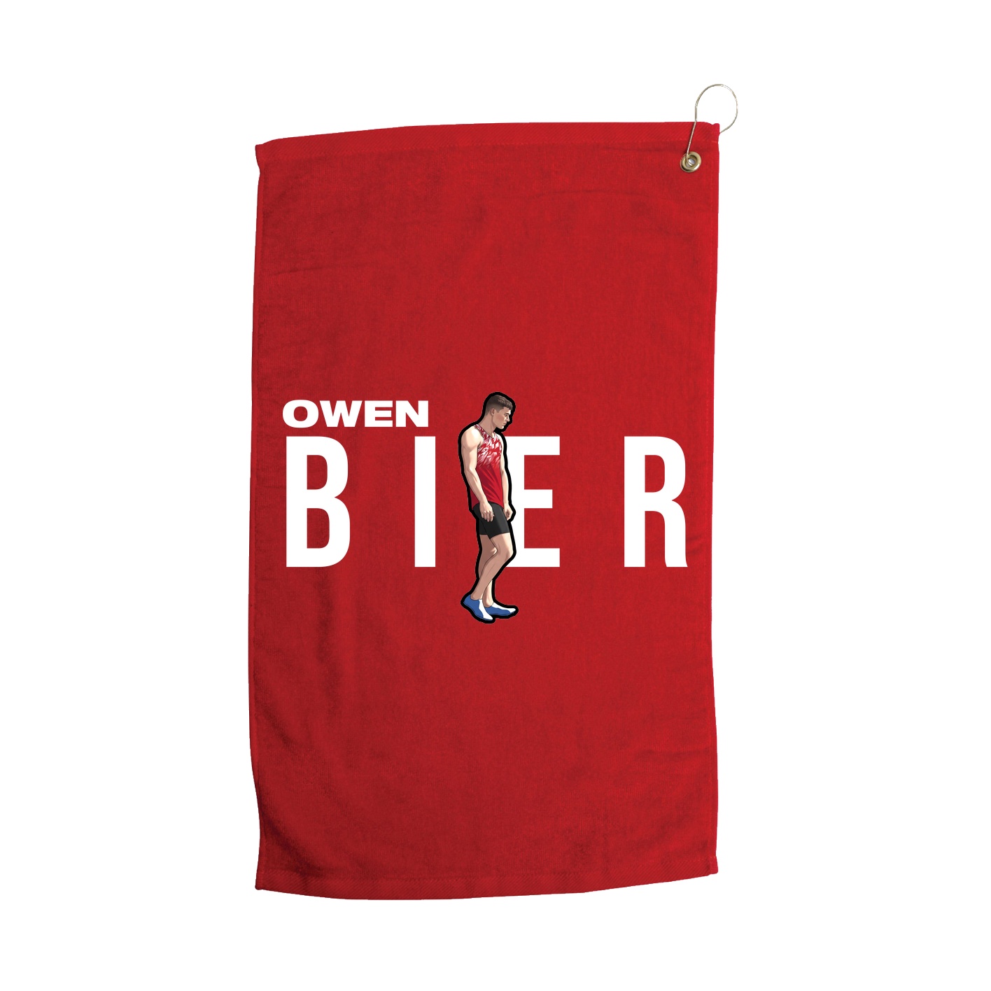 Golf Towel — Player Name in Red