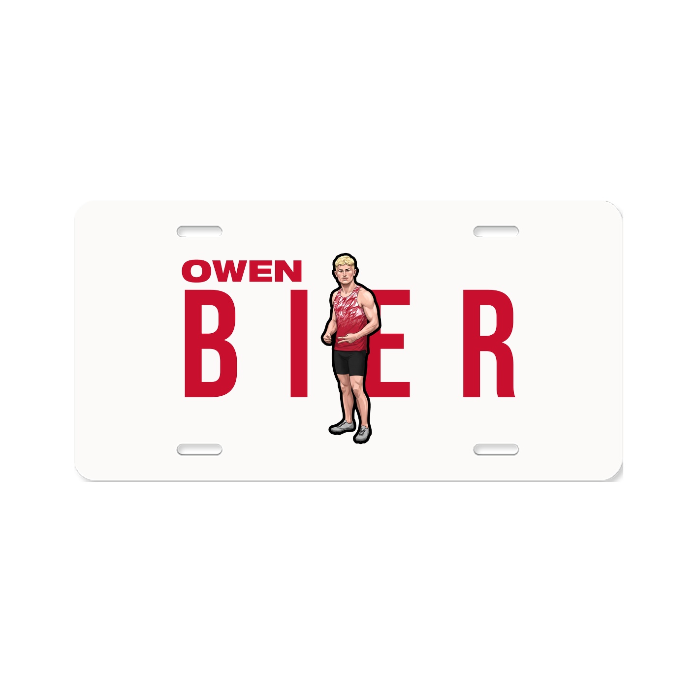 License Plate — Player Name in Classic