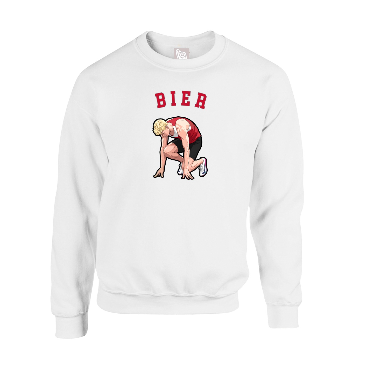Fleece Crew — Shirsey Arch in White