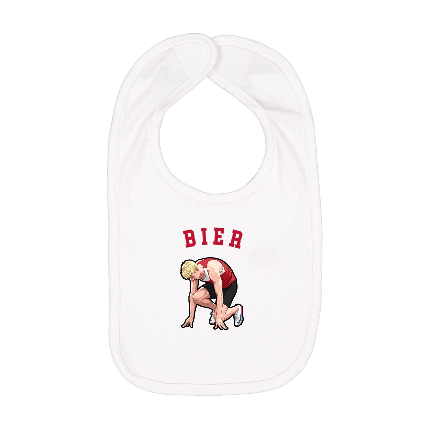 Infant Bib — Shirsey Arch in White