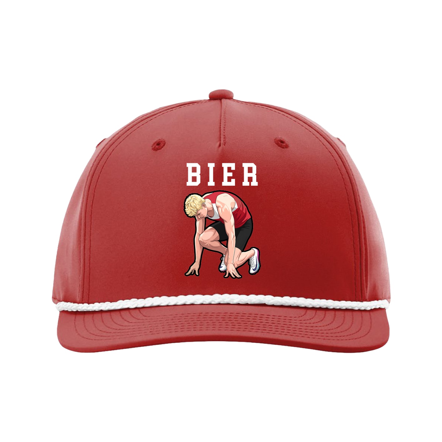 Five-Panel Classic Rope Cap — Shirsey in Red