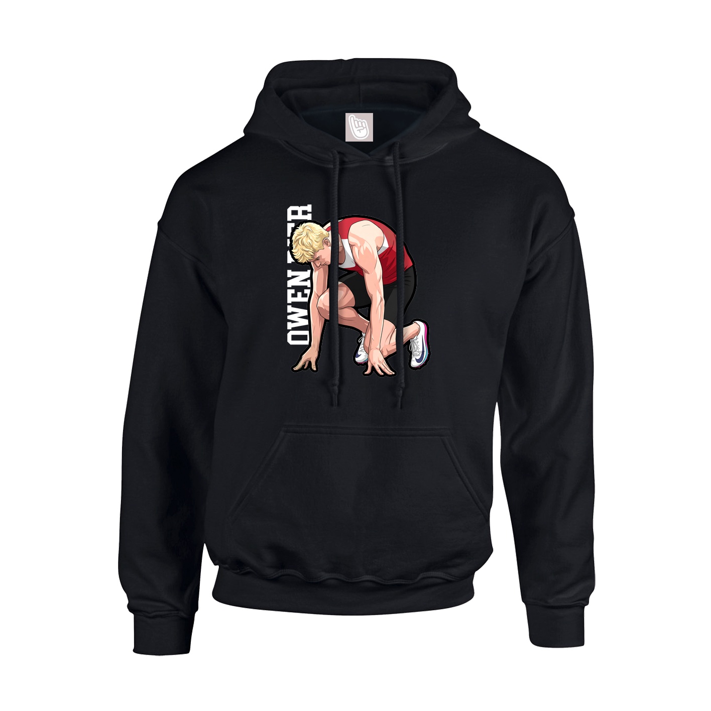 Hoodie — Name Vertical in Black