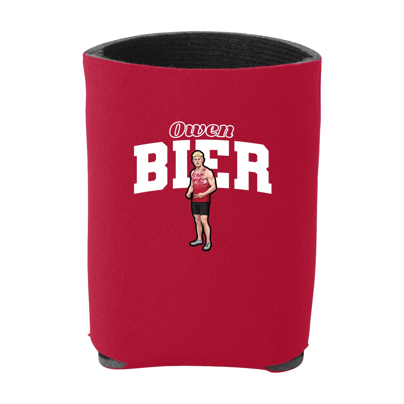 Can Holder — Name Arch in Red