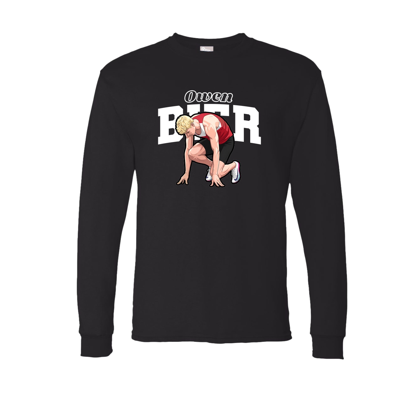 Long Sleeve Tee — Name Arch in Black