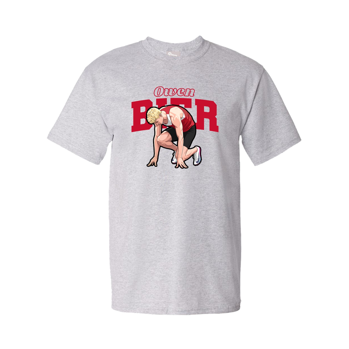 Youth Tee — Name Arch in Grey