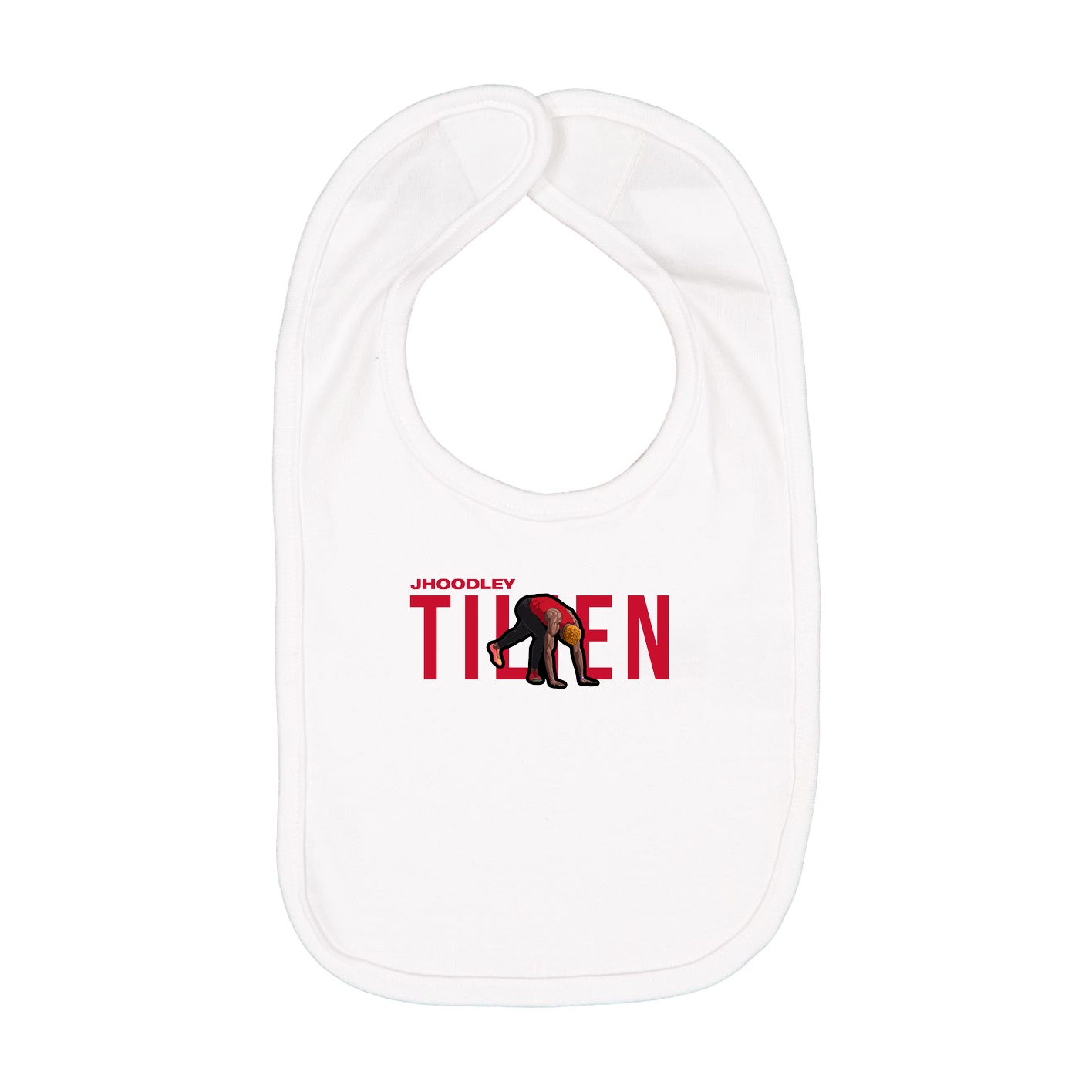 Infant Bib — Player Name in White