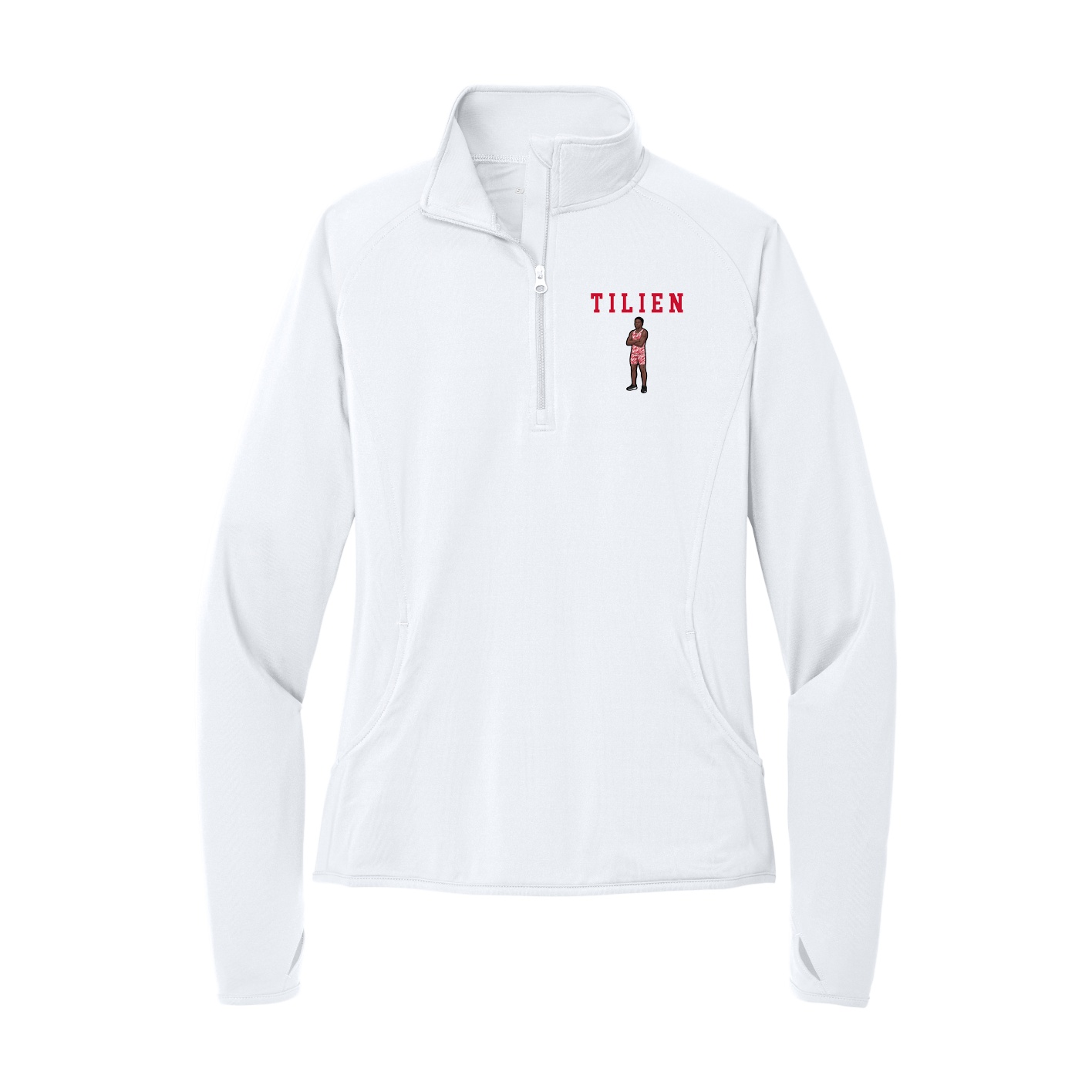 Women's Q-Zip Pullover — Shirsey in White