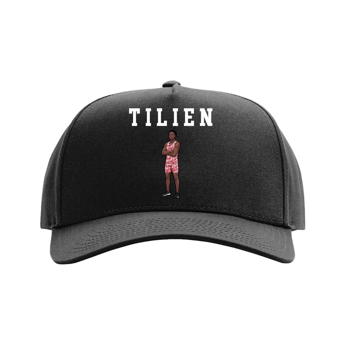 Full Fabric Five-Panel Champ Cap — Shirsey in Black