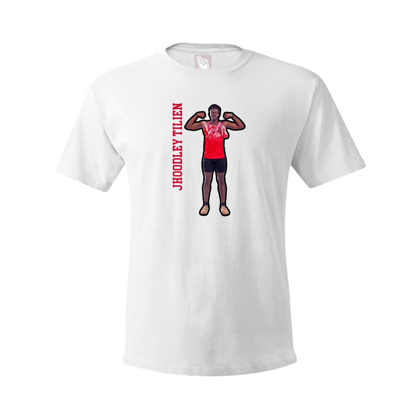 Tee — Name Vertical in White