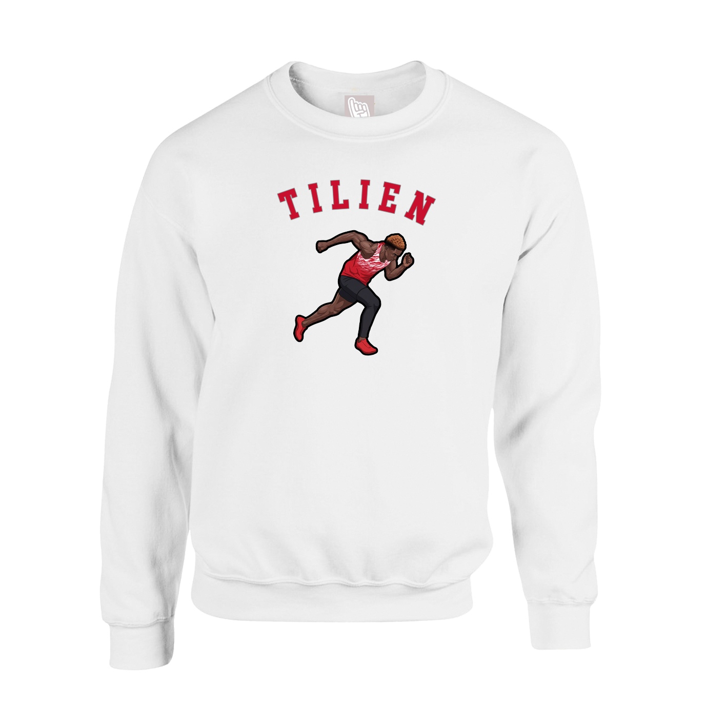 Fleece Crew — Shirsey Arch in White