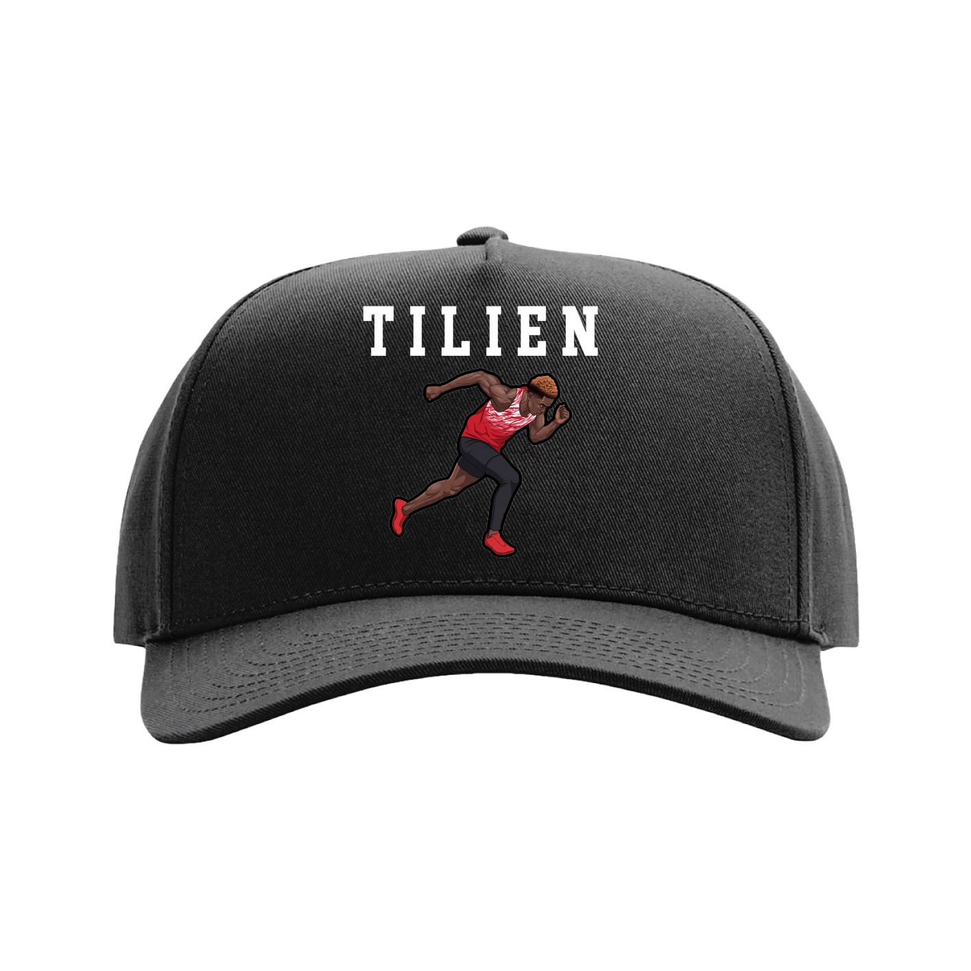 Full Fabric Five-Panel Champ Cap — Shirsey in Black