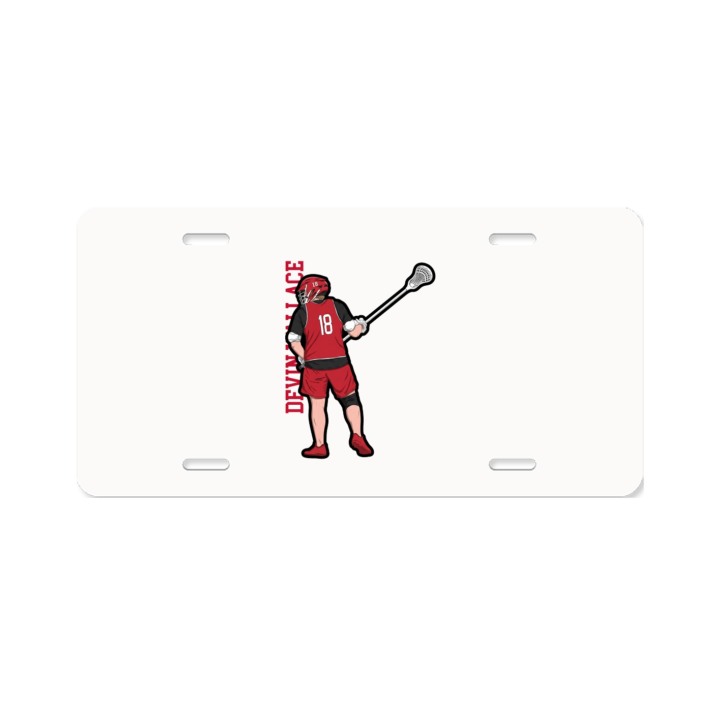License Plate — Name Vertical in Classic