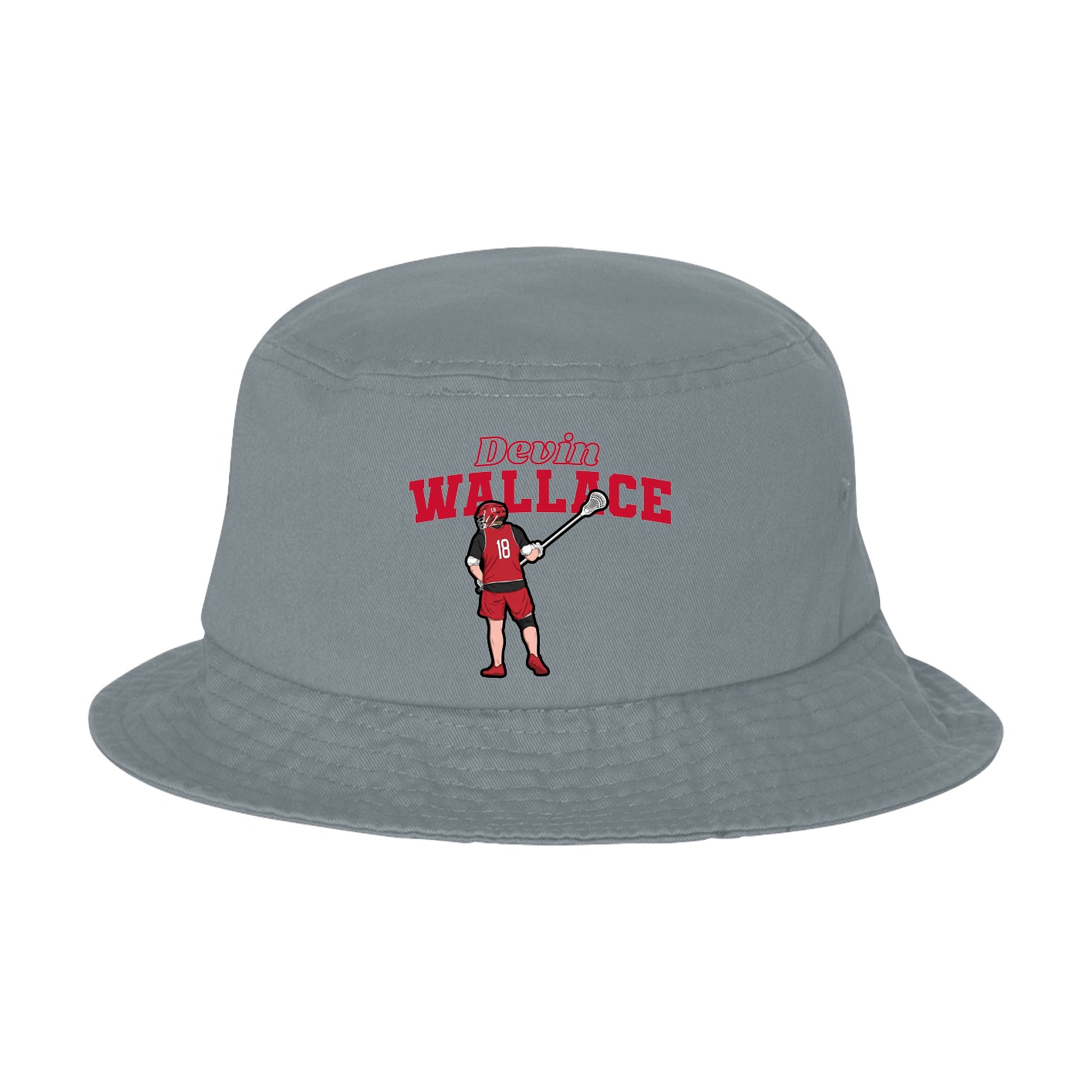 Bucket Cap — Name Arch in Grey