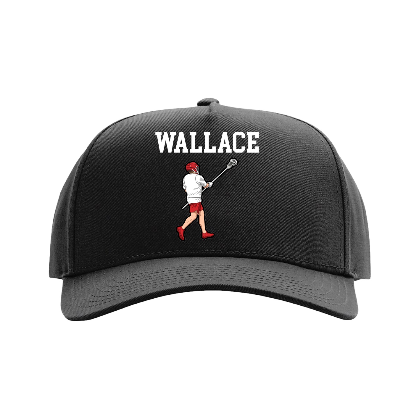Full Fabric Five-Panel Champ Cap — Shirsey in Black