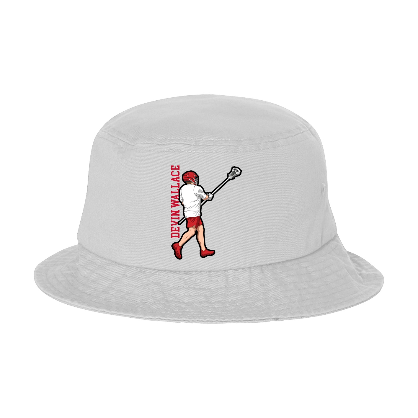 Bucket Cap — Name Vertical in White