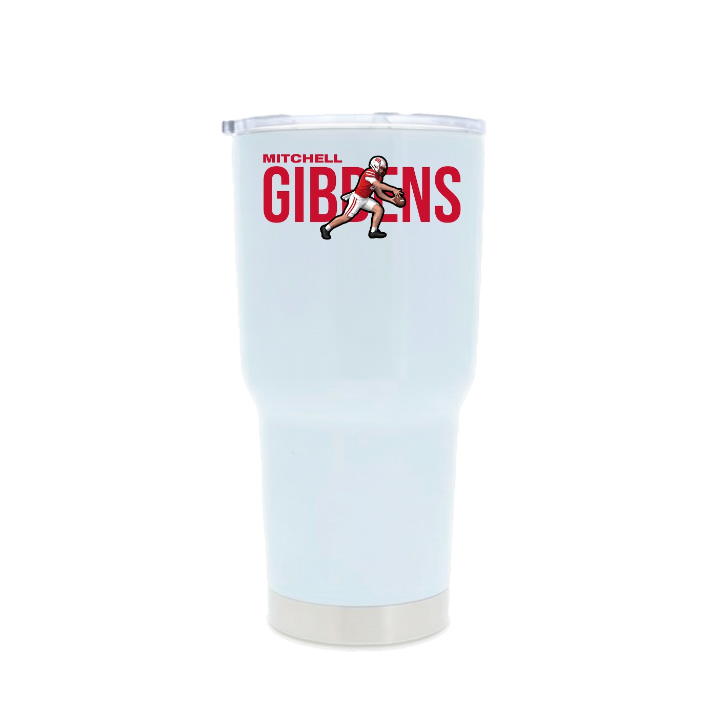 30oz Stainless Steel Tumbler — Player Name in White