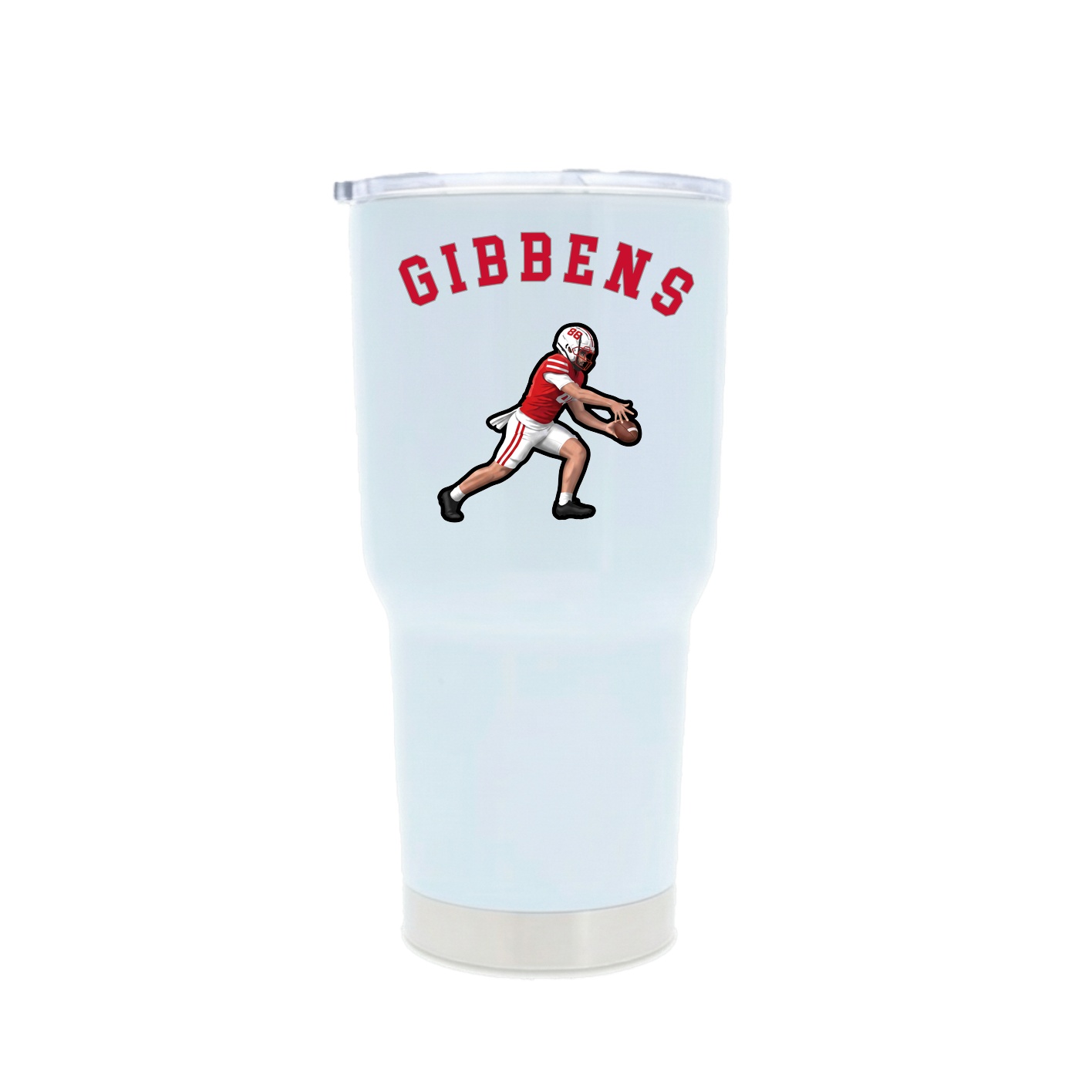 30oz Stainless Steel Tumbler — Shirsey Arch in White