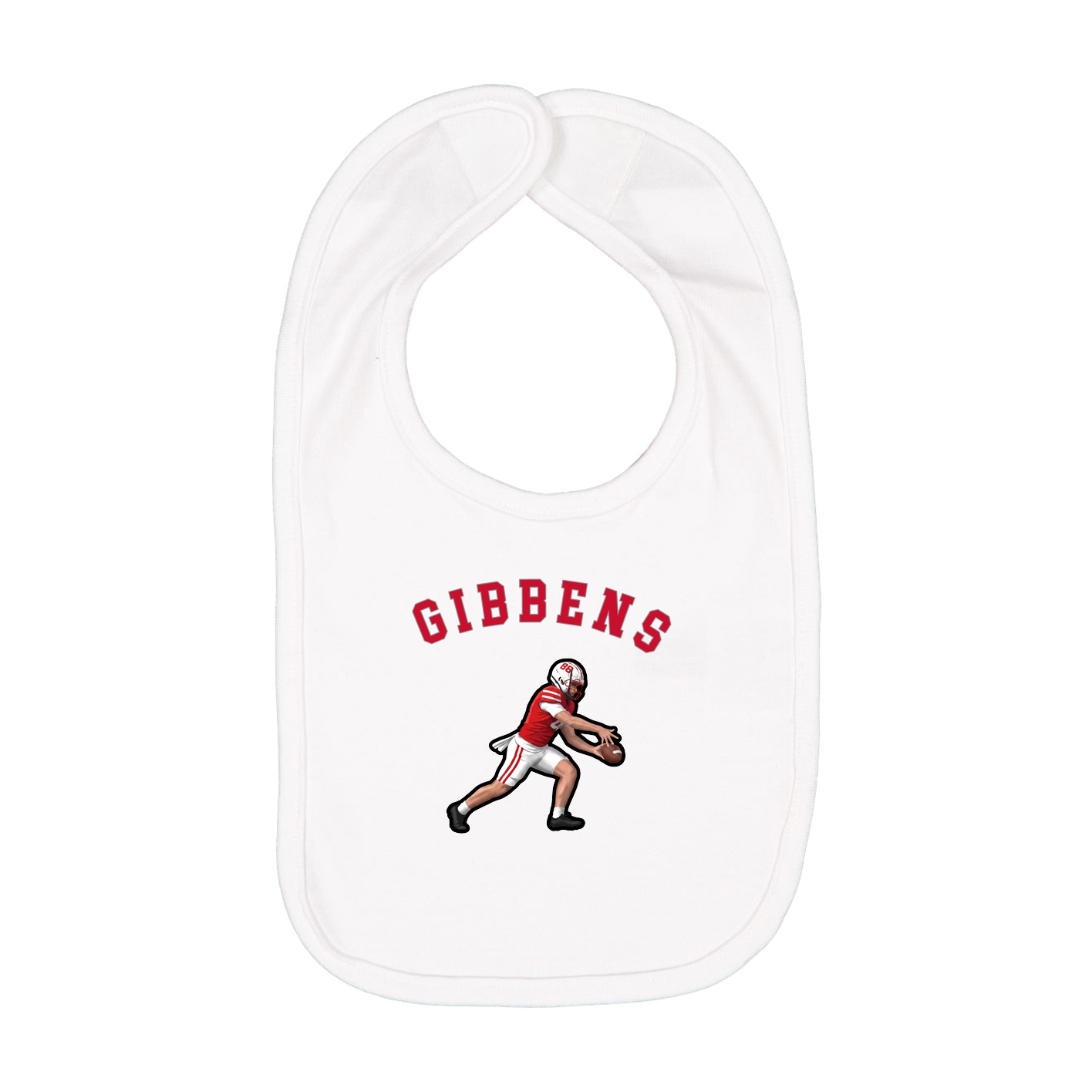 Infant Bib — Shirsey Arch in White