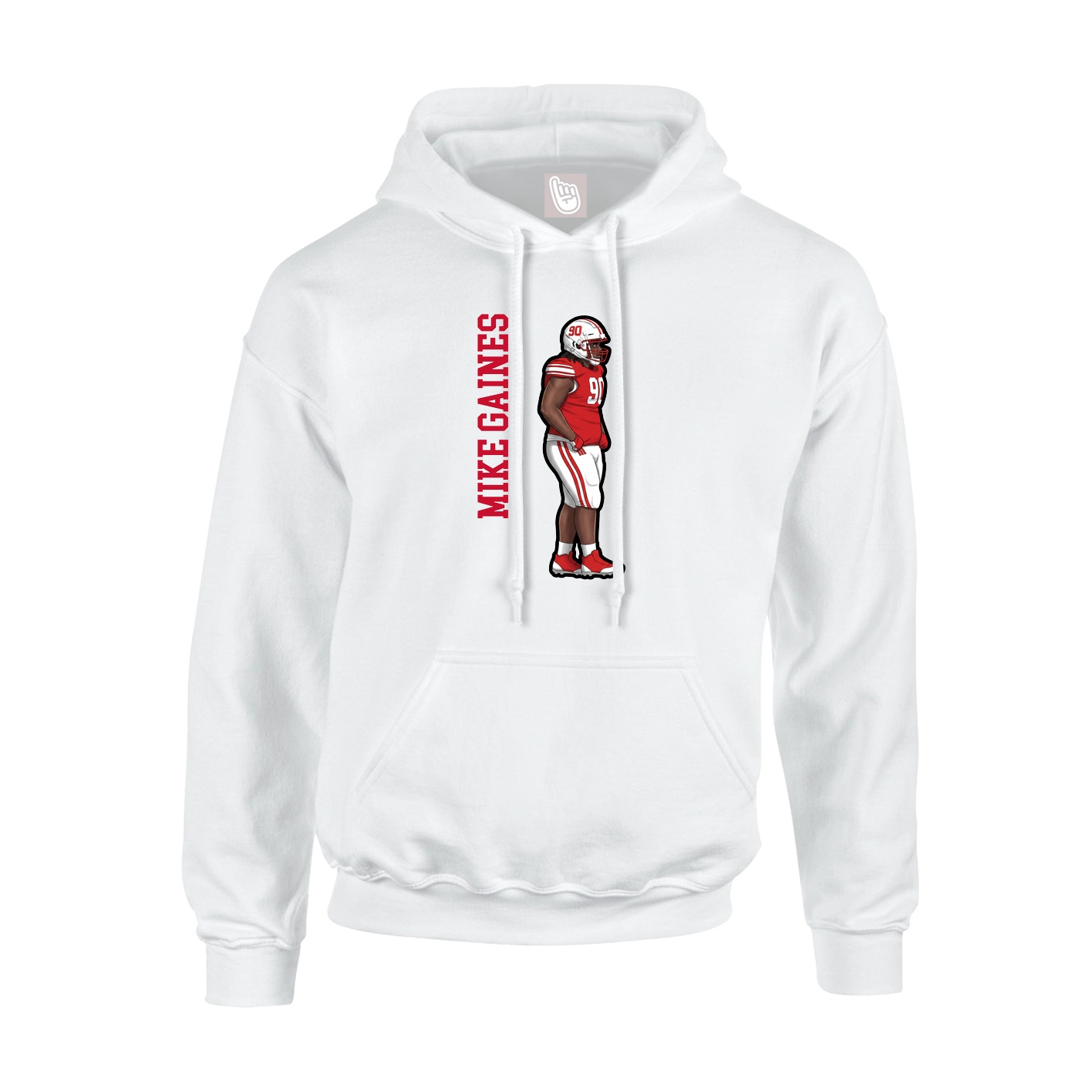 Hoodie — Name Vertical in White