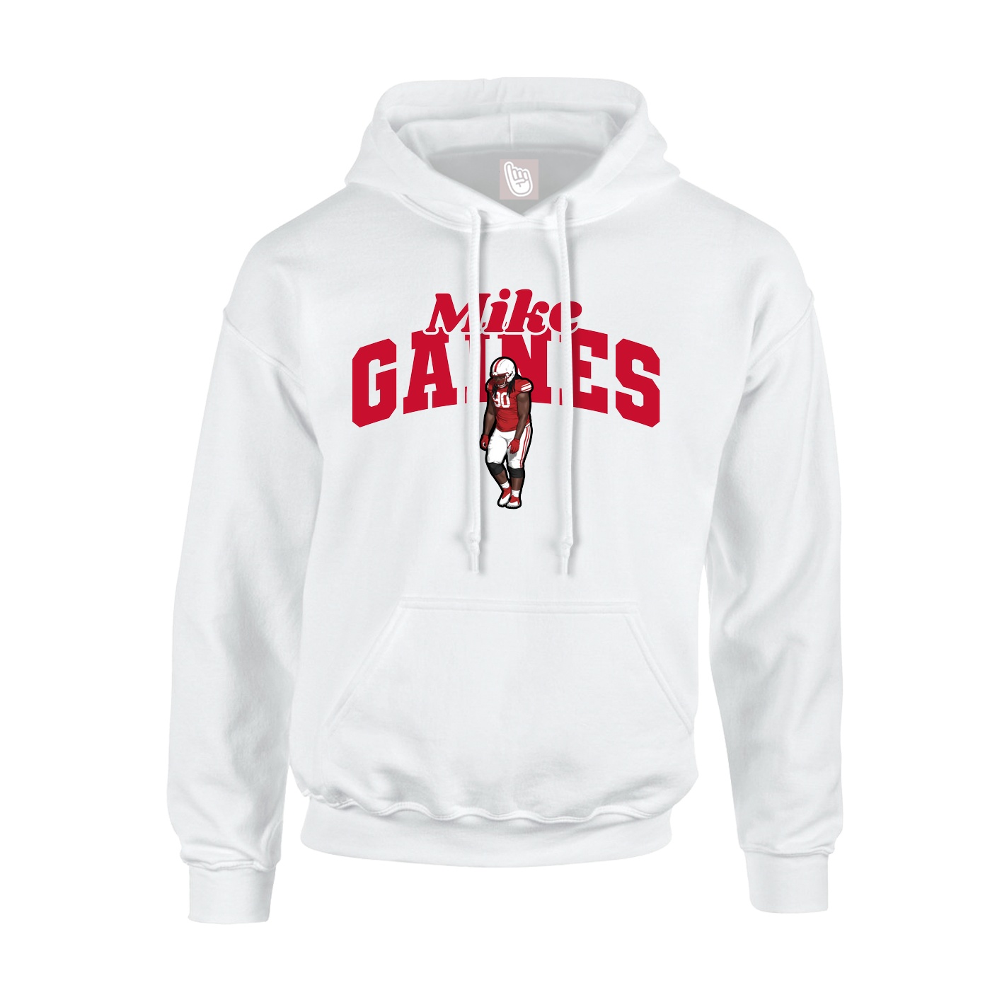 Youth Hoodie — Signature Arch in White