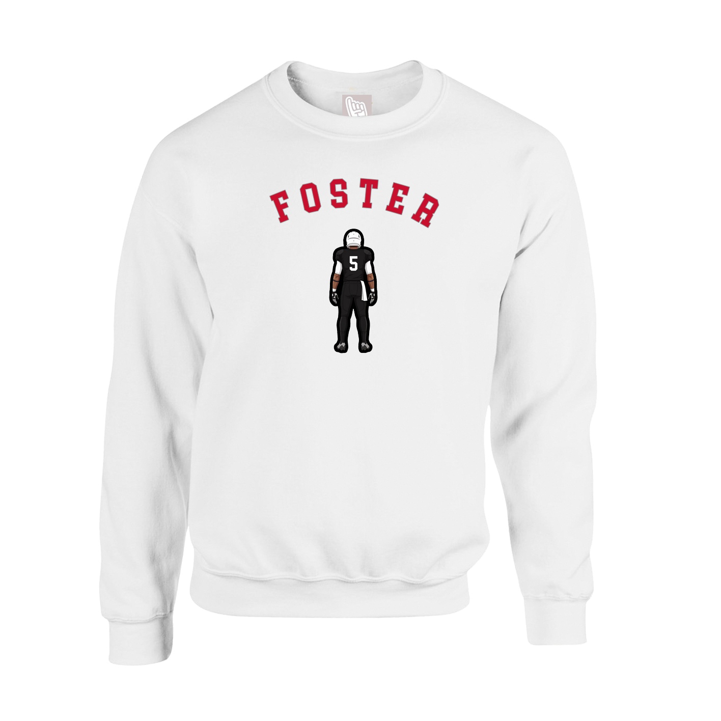 Fleece Crew — Shirsey Arch in White