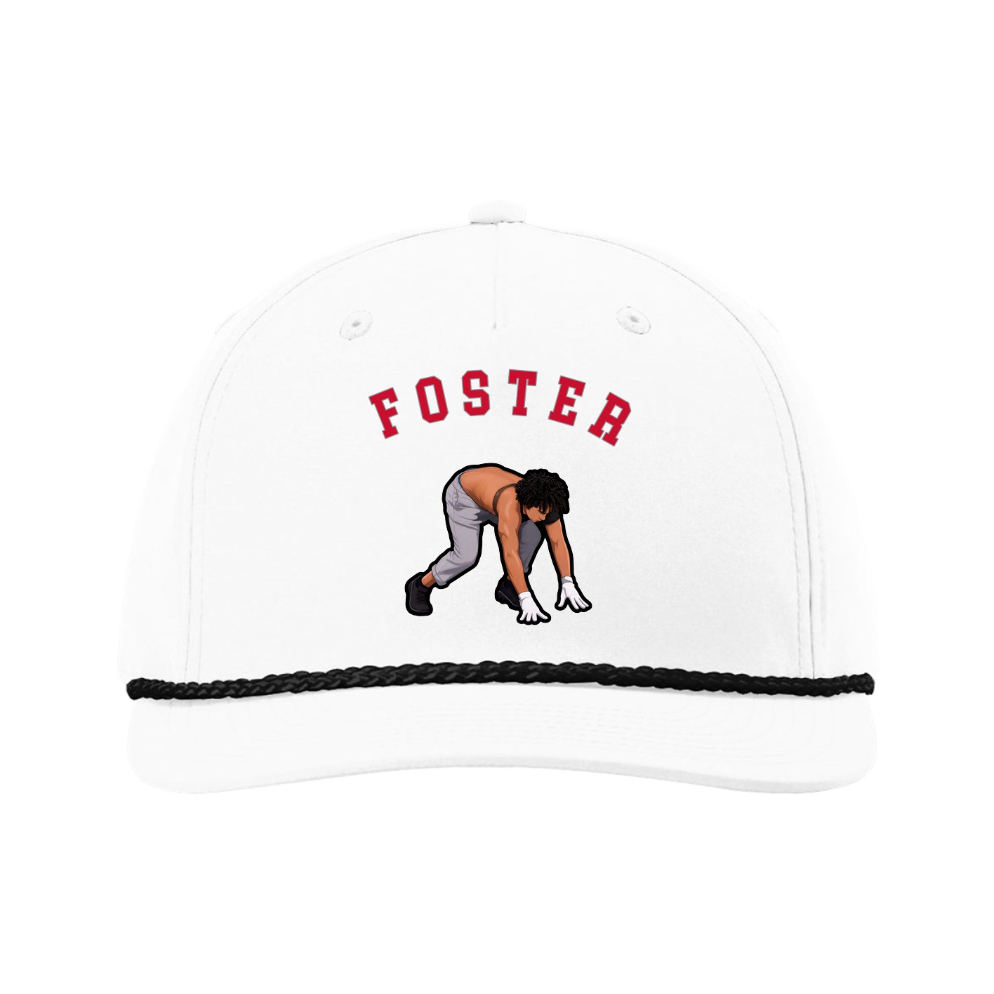 Five-Panel Classic Rope Cap — Shirsey Arch in White