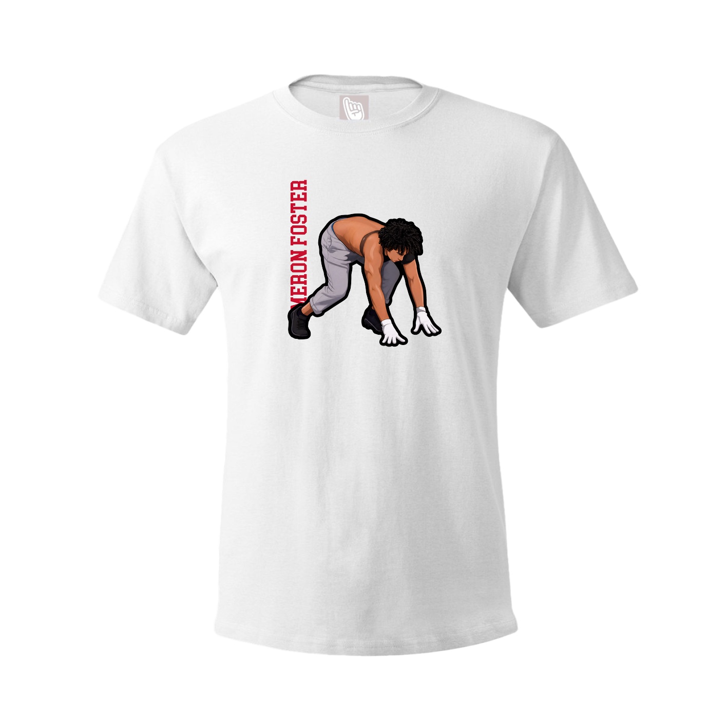 Tee — Name Vertical in White